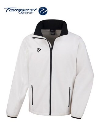 Tempest White Black Soft Shell Jacket